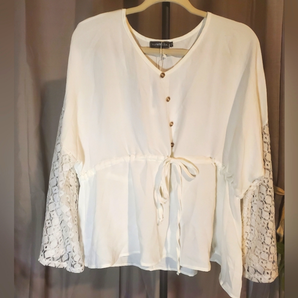 Trumpet Sleeve Blouse